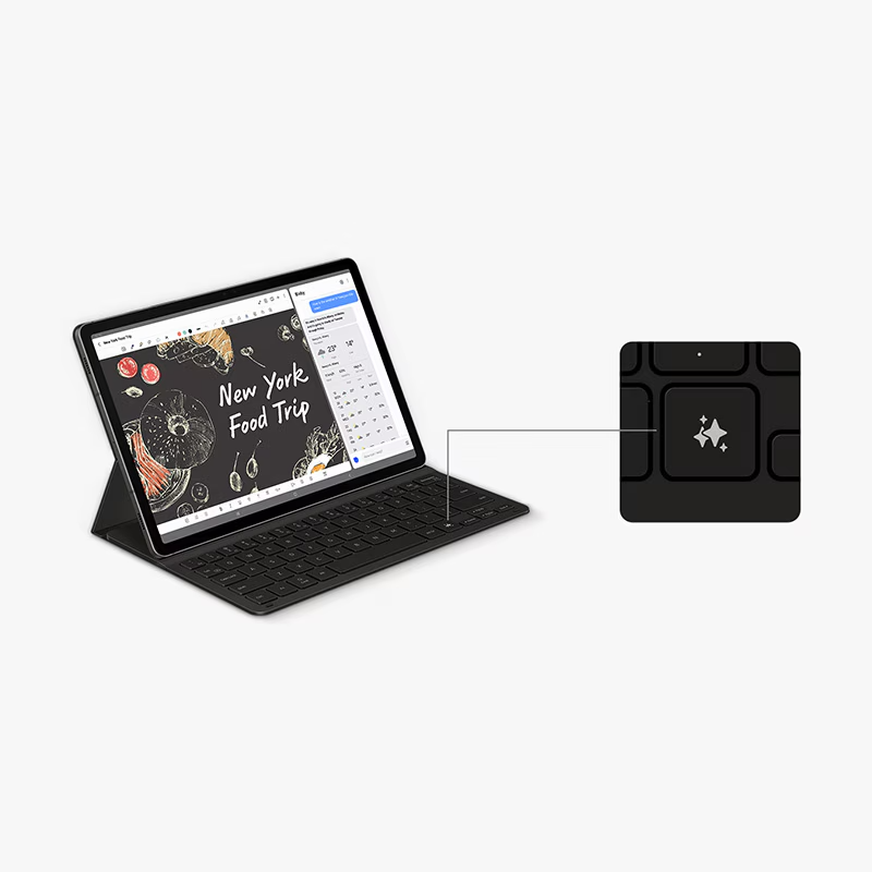 قیمت و خرید کیف کلاسوری کیبورد دار تبلت سامسونگ مدل Slim AI Key DX620 مناسب Galaxy Tab S10 FE Plus